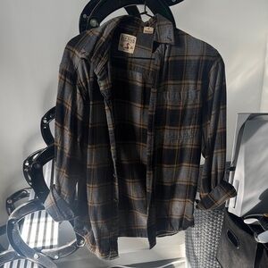Pendleton Men's Blue and Brown Plaid Shirt